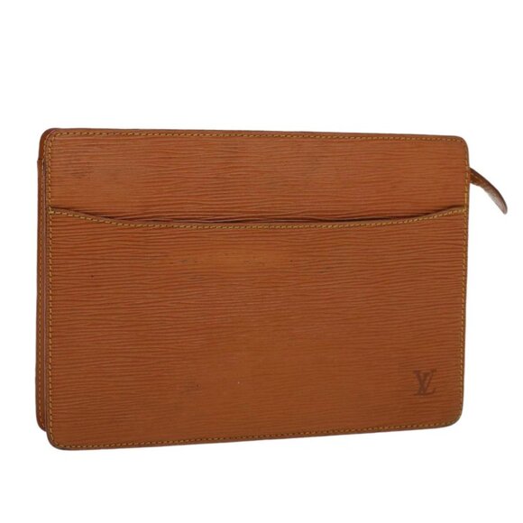 LOUIS VUITTON Epi Pochette Homme Clutch Bag Brown M52528 LV Auth am4447 - Picture 1 of 16